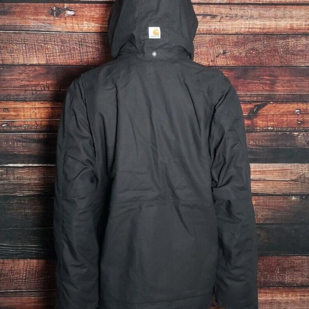 Carhartt Coat Jacket 102207 Mens 2XL Reg Full Swing Insulated Duck Cryder Black - Picture 3 of 8